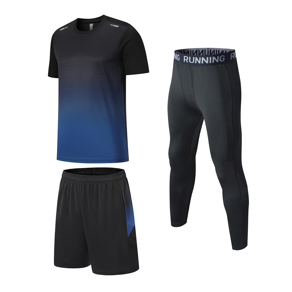 Picture of Cross-border Sports suit Men's Fitness Clothes Running Equipment Morning Running Clothes Cycling Training Room Tight Quick Dry Clothes Wholesale