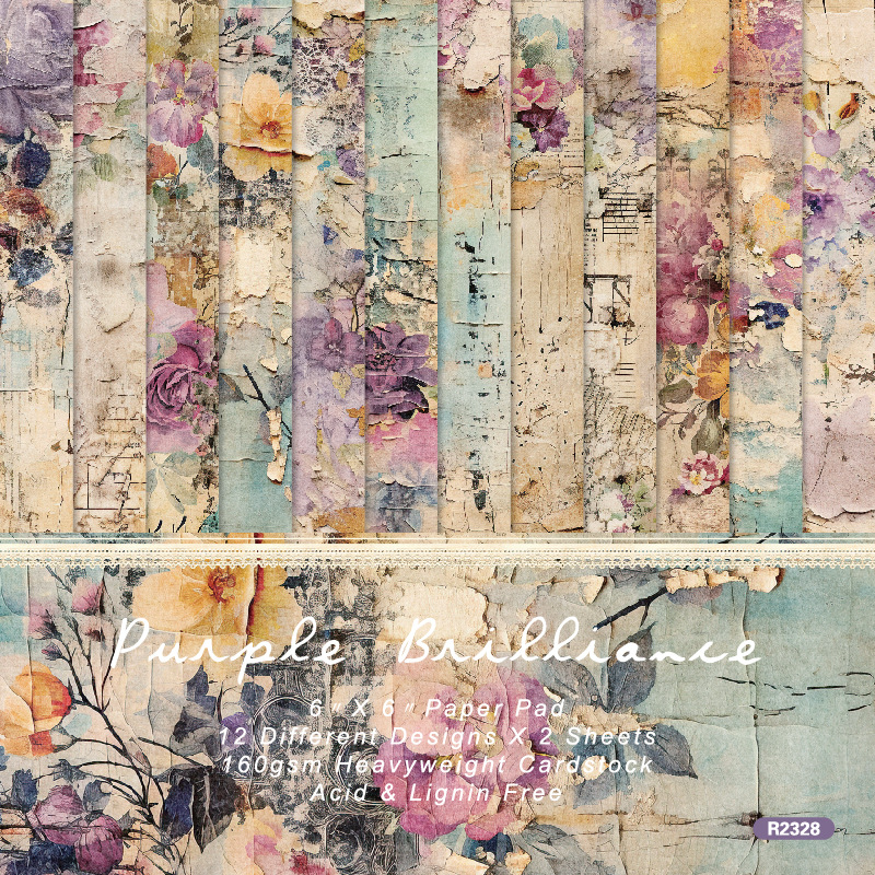DIY album scrapbook Journal material paper card making Background Paper 6-inch single-sided pattern paper R2328