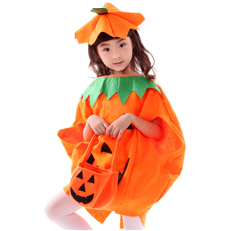 Picture of Halloween fruit costume cos banana children stage show play family conjoined pumpkin clothes parent-child clothes