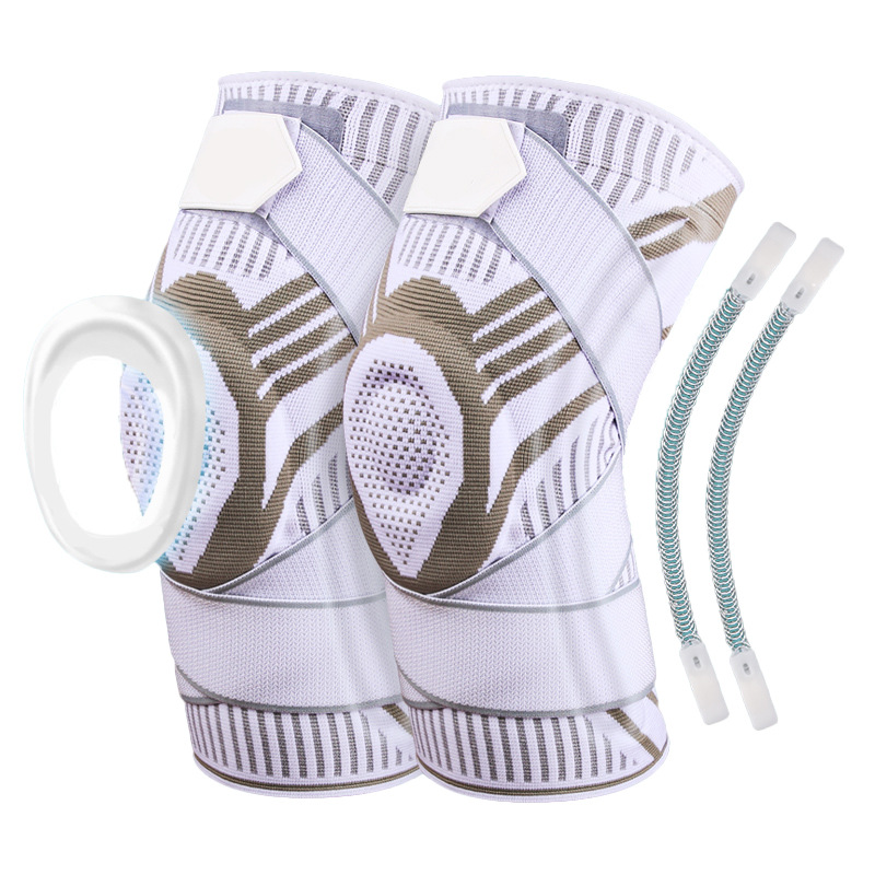 Picture of Summer Sports Knee Pads, Professional Basketball Straps, Pressurized Spring Support, Non-Slip, Outdoor Fitness Skipping Rope for Women and Men, Shock Absorption