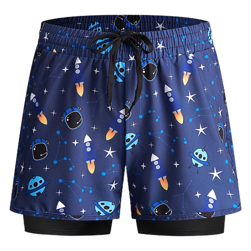 Children's Swimwear Girls Boys New Sunscreen Quick-drying Boys Baby Boxer Double-layer Swimwear Breathable Swimwear Wholesale