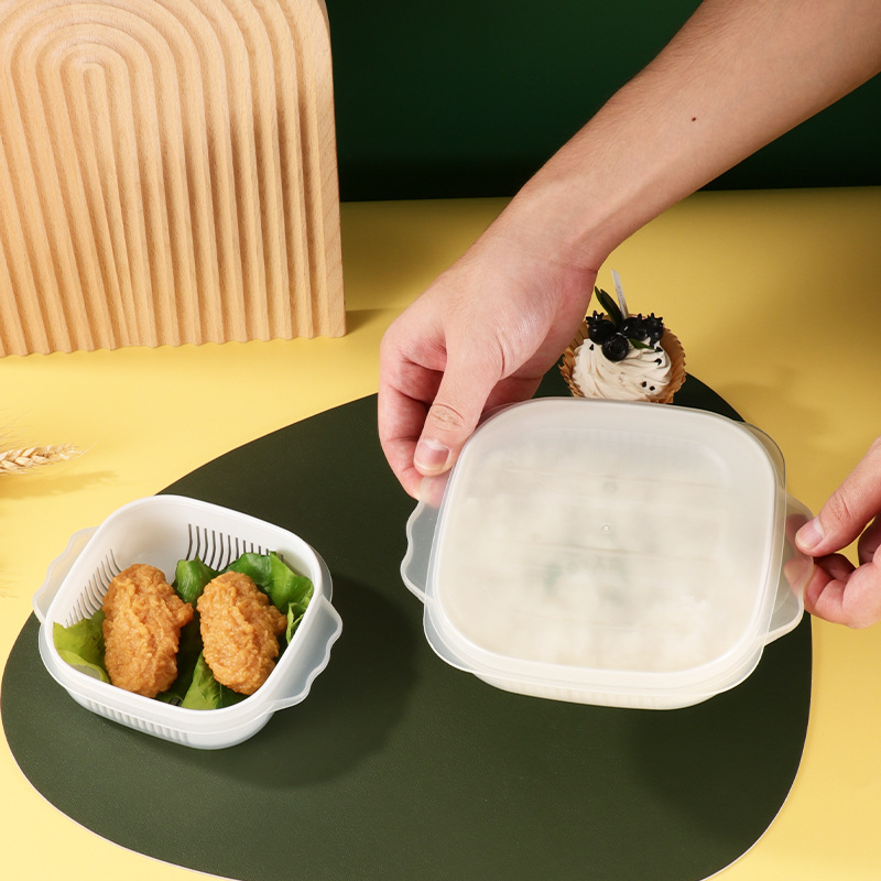 Picture of Japanese Style Rice Packing Box Refrigerator Fresh-keeping Box Microwave Heating Lunch Box Portable Lunch Box for Students and Office Worker