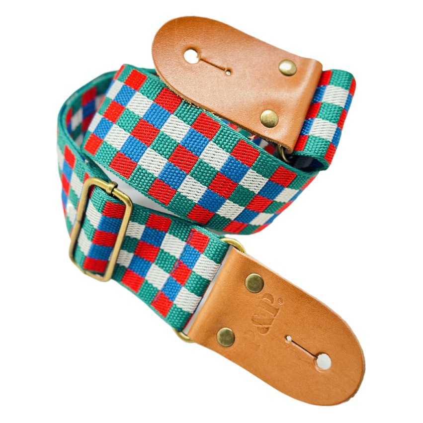 2023 New PP guitar strap praises strap jacquard Plaid leopard print wholesale folk guitar strap