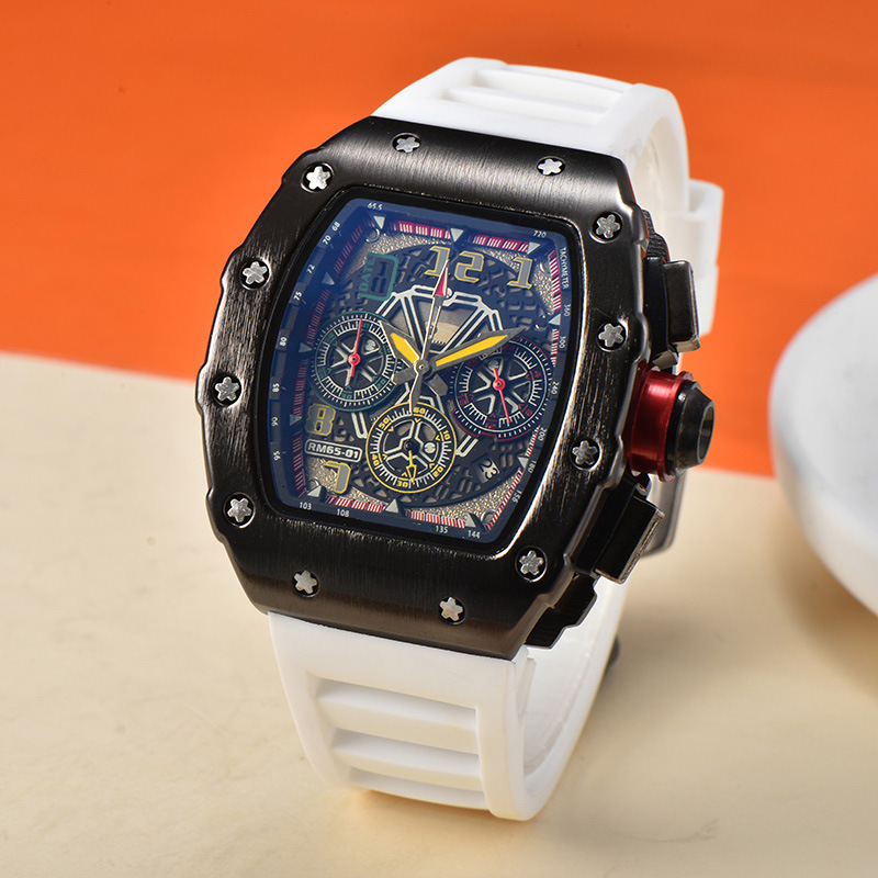 Picture of 2025 New Foreign Trade Men's Quartz Watch Multi-Functional Six-Pin Barrel-Shaped Fashion Hollow Business Watch Wholesale