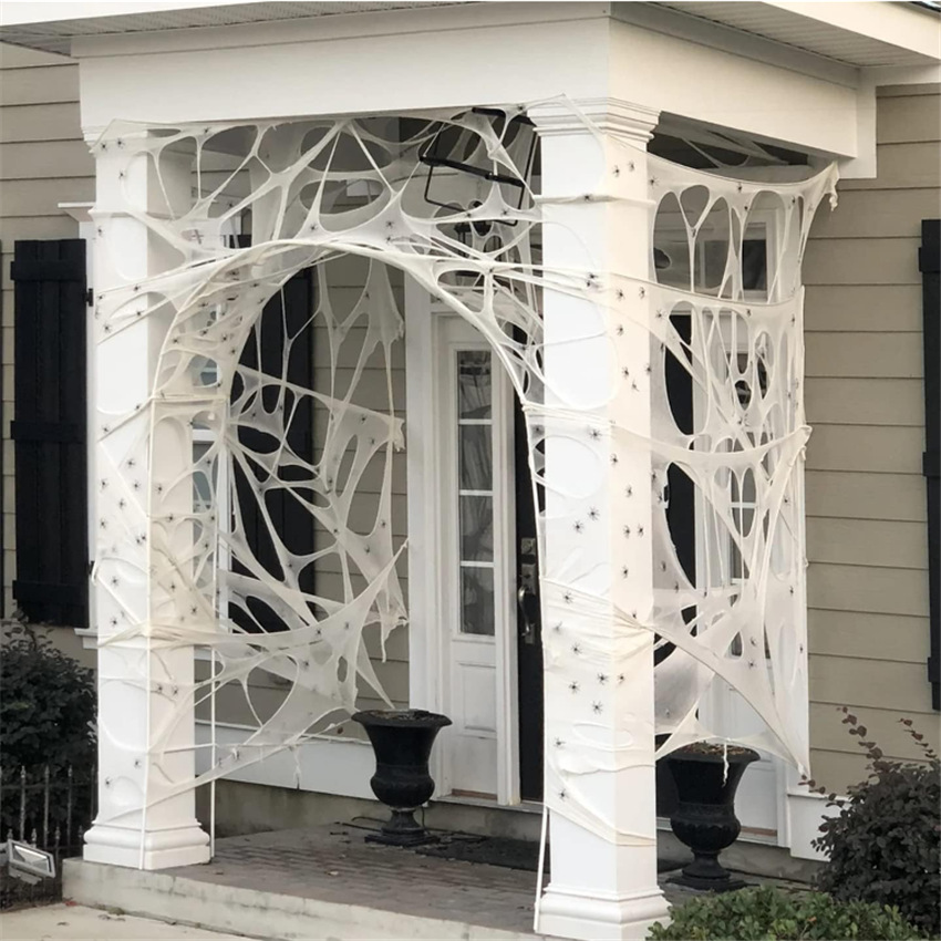 New Halloween decorative cloth horror ghost pumpkin pattern hanging cloth holiday party background cloth home decoration