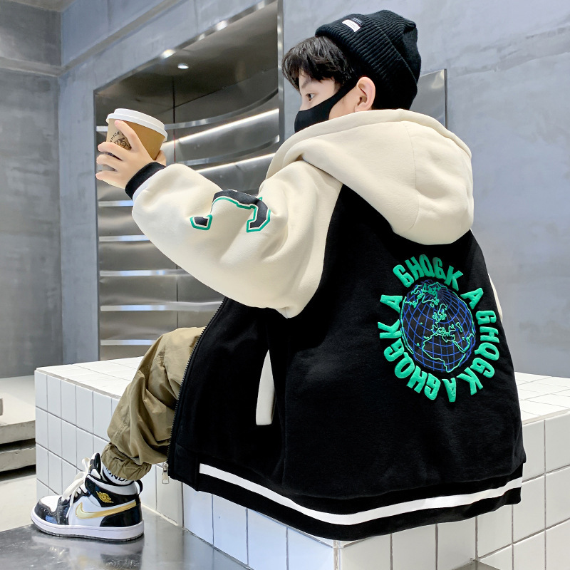 Picture of Boys' children's clothing spring coat baseball uniform 2023 new children's clothing spring and autumn large children's clothing foreign-style fried street clothes