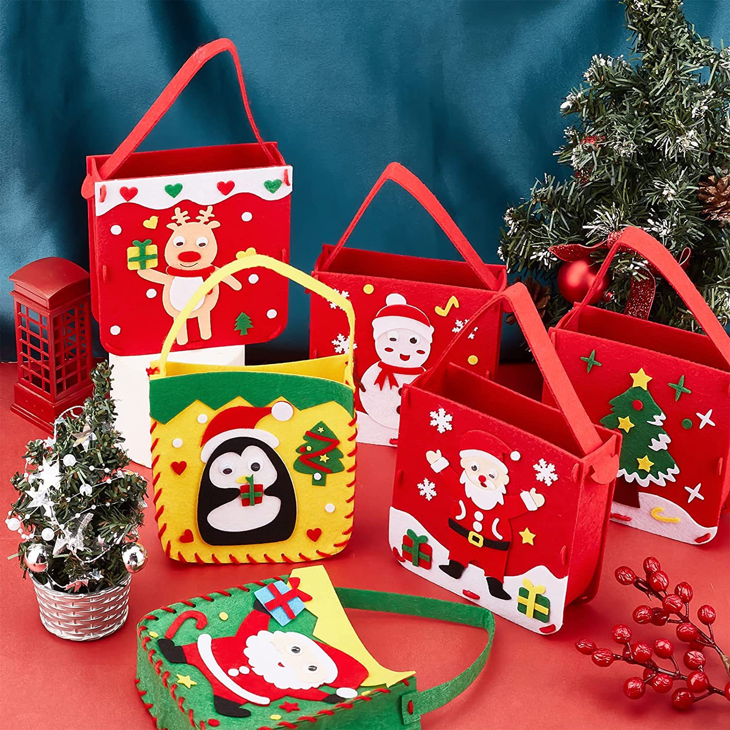 Christmas handmade diy felt bag creative gift non-woven handbag kindergarten gift making material bag
