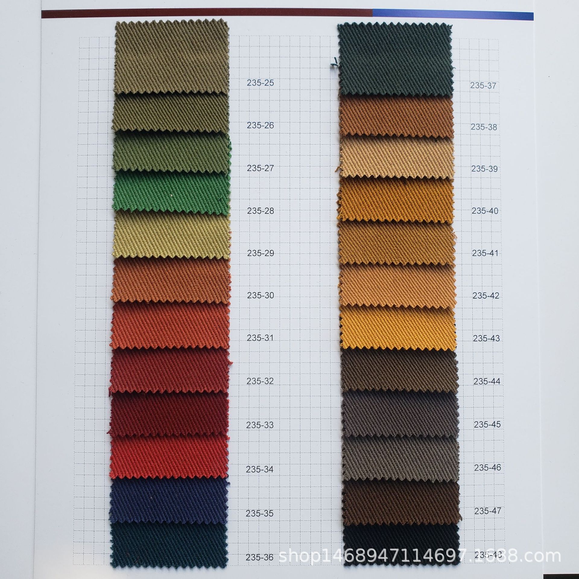 Picture of 7*7 coarse twill 380 Ter thick twill cotton coat jacket washed fabric woven overalls material