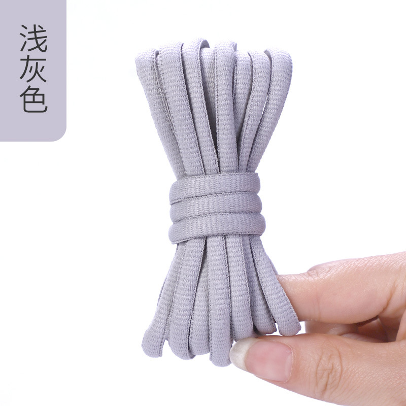 Picture of Wild elephant wholesale semicircle shoelace basketball shoes sneaker casual shoes shoelace black and white blue color oval shoelace rope