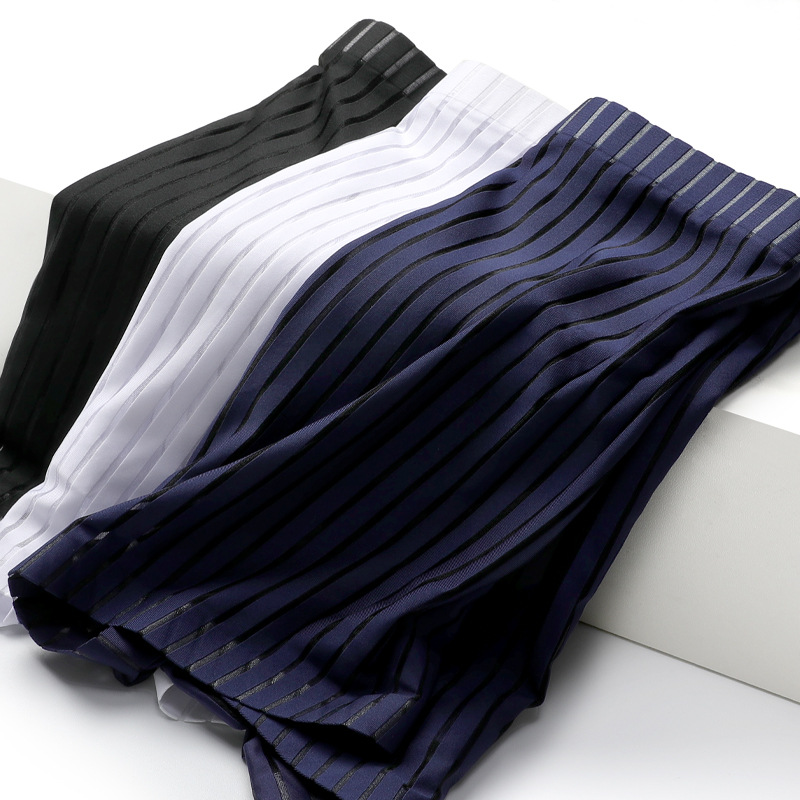 Picture of Olympic Mesh Men's Underwear Men's Ice Silk Seamless Boxer Briefs Thin Seamless Summer Breathable Boxer Briefs