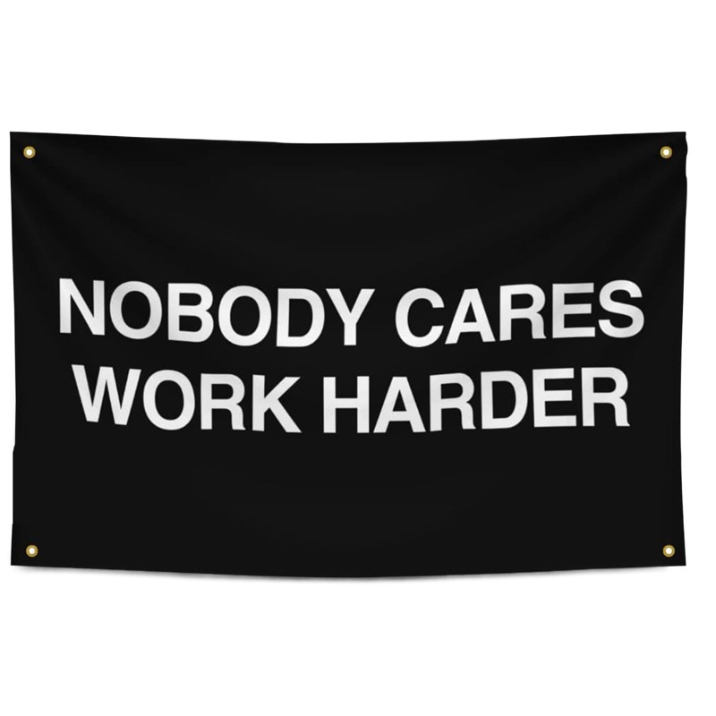 Amazon cross-border Nobody cars inspirational gym banner background cloth tapestry x150cm