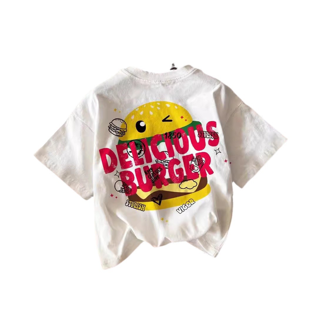 Picture of Cross-border European and American Foreign Trade Letter Printing Short-sleeved T-shirt Boys Summer New Round Neck Jacket Children's Clothing