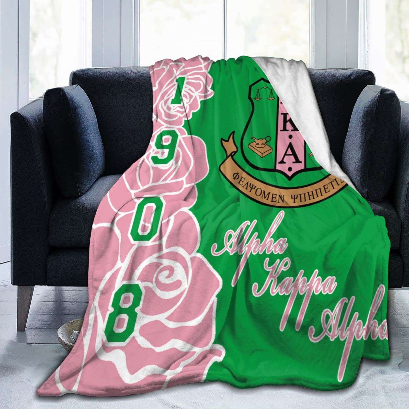 Picture of Cross Border AKA Girl Blanket Sorority Gift Soft Flannel Blanket Sisterhood Blanket for Women