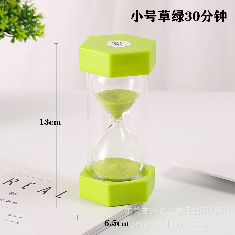 Picture of Small Hexagonal Hourglass 3/5/10/20/30/60 Minute Timer Kidsren's Back-To-School Gift Creative Bubble
