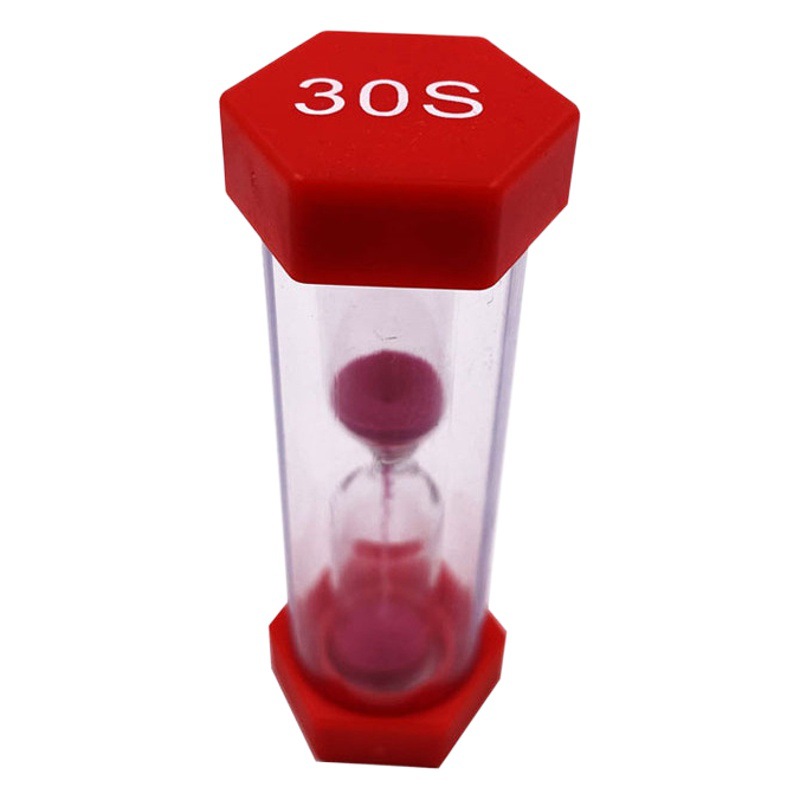 Creative plastic anti-fall hourglass timer 1 minute children's learning time hexagonal hourglass ornaments birthday gift