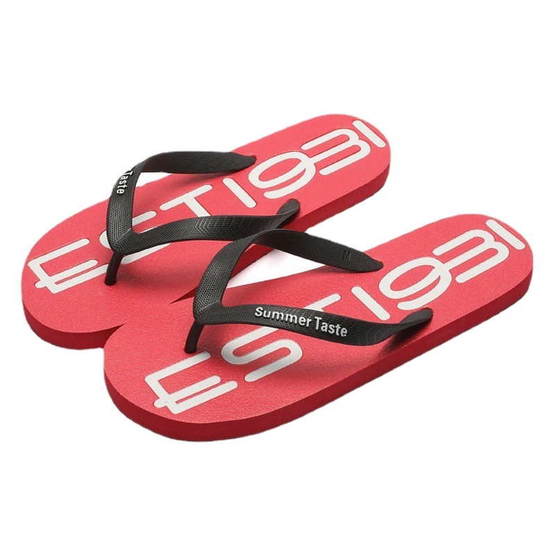 Slippers men's summer Korean-style trendy flip flops men's non-slip soft bottom student personality casual Beach skateboard sandals