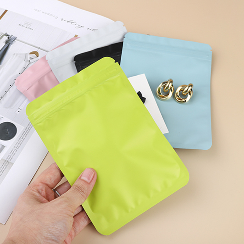 Picture of Double-sided dumb aluminum Bone bag color jewelry gift packaging bag beauty makeup daily digital hardware self-sealing bag in stock