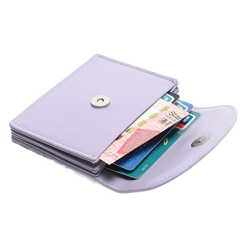 New Korean version of small wallet women's wallet short folding thin solid color simple student fashion coin purse wholesale