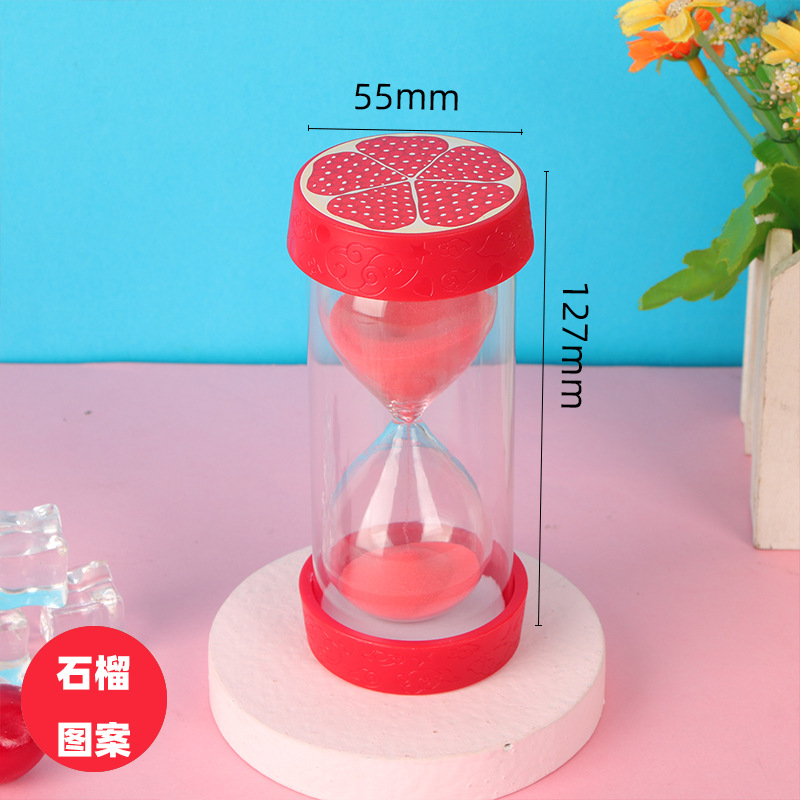 Picture of New Fruit Hourglass Timer 5/15/30Min Kidsren's Exquisite Birthday Gift Safety Anti-Fall Decorative Ornaments