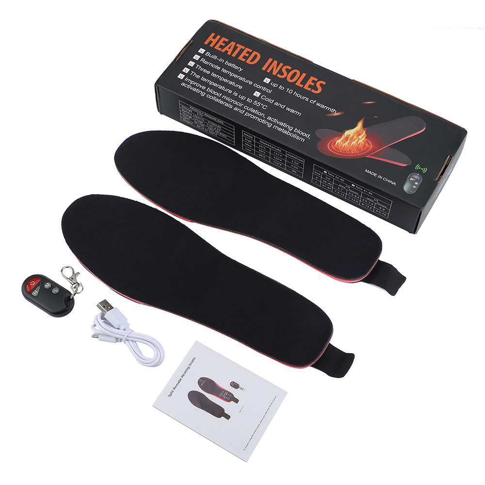 Picture of Cross-Border Outdoor Electric Heating Insoles, Rechargeable, Three-Level Remote Control Temperature Adjustment, Warm Foot Protection, Heating with Three-Level Temperature Adjustment