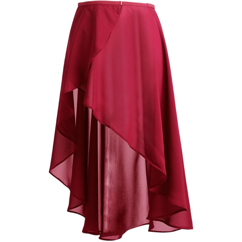 Picture of Adult Dance Gauze Skirt Practice Clothes Adult Women's Mid-Length Teacher Skirt Half-Length Yoga Skirt Lace-Up Dance Skirt