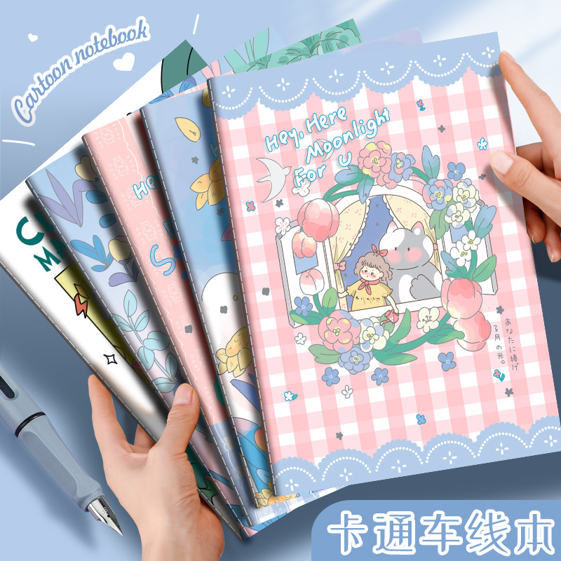 Picture of A5 car line cartoon retro notebook B5 cute student stationery paper student prizes notebook wholesale