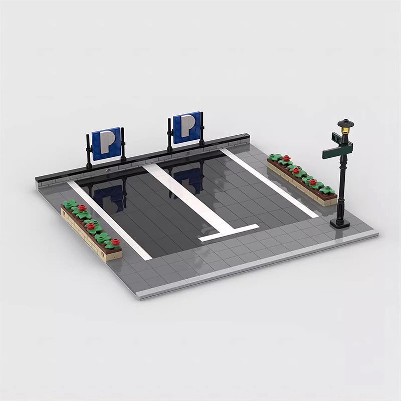 Domestic Building blocks compatible with Lego MOC-132933 speed champion parking display garage boys assembled toys
