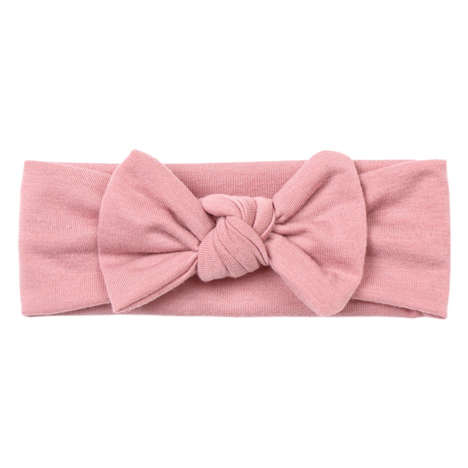 European and American New Baby Hair Band Hair Band Children Plain Bow Headband Hair Accessories New Solid Color Baby Hair Band