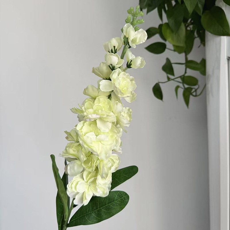 Picture of Simulated Delphinium Wedding Auditorium Decoration Simulated Flower Single Violet Props Large Simulated Flower Delphinium
