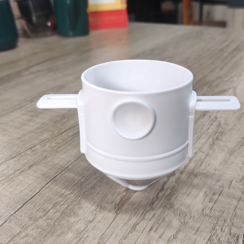 Picture of Household little angel portable coffee powder filter cup foldable hand punching double layer 304 stainless steel coffee filter