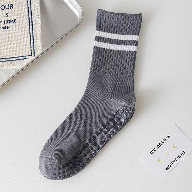 Picture of Pilates socks professional non-slip socks five-finger socks mid-calf yoga socks non-slip sports solid color floor socks yoga socks