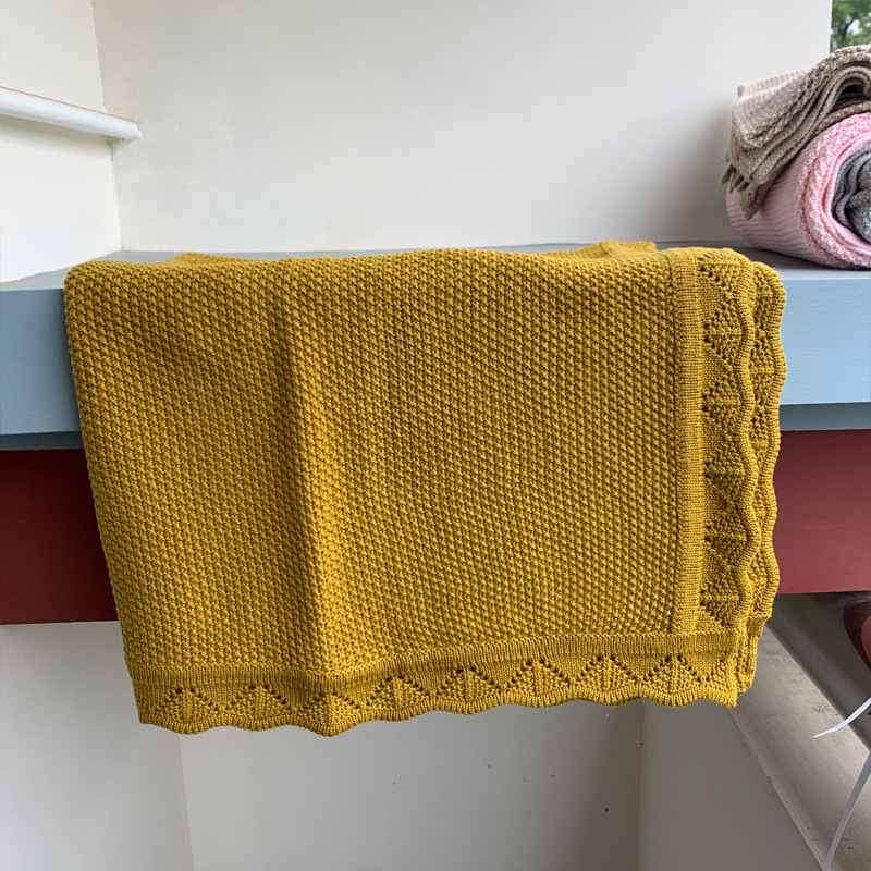Picture of INS Foreign Trade Norway Nordic Baby Cotton Knitted Blanket Baby Blanket Push Car Blanket Baby Blanket Line Blanket