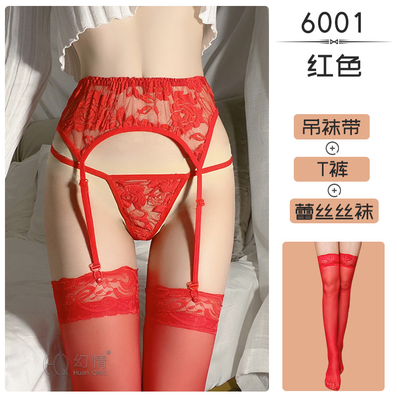 Picture of Fantasy Hot Selling European and American Foreign Trade Corset Lace Perspective Plus Size Garter Belt Sexy Accessories Garter Set