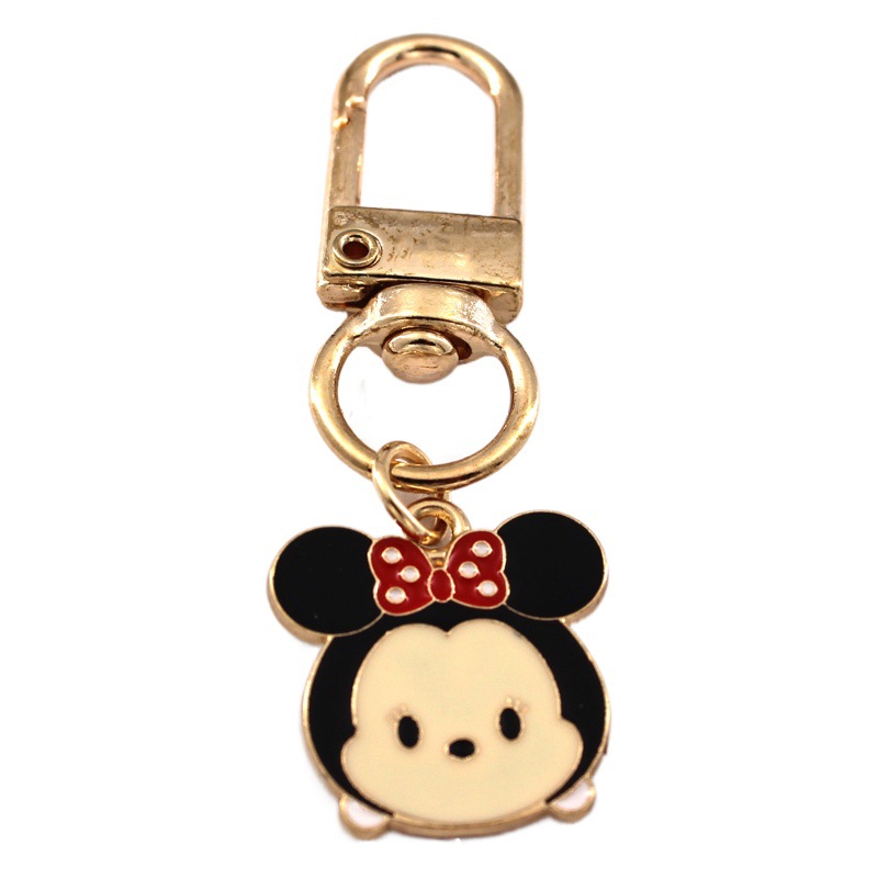 Cute Mickey Minnie diy Keychain Bag Hanging Buckle Student Pendant Schoolbag Personality Creative Pendant Wen Chuang