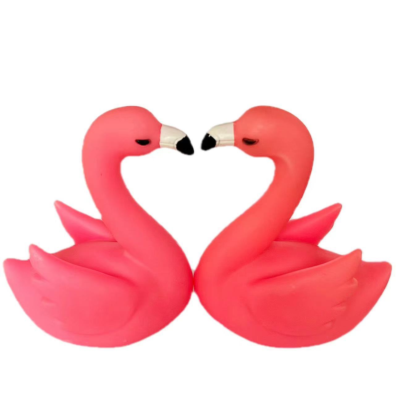 Picture of ins style mini Flamingo LED luminous romantic atmosphere lamp bedroom bedside baking cake decoration night light