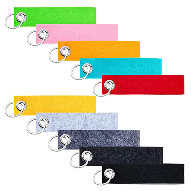13x 3cm felt key ring felt key ring can DIY write gifts to friends and family multi-color optional