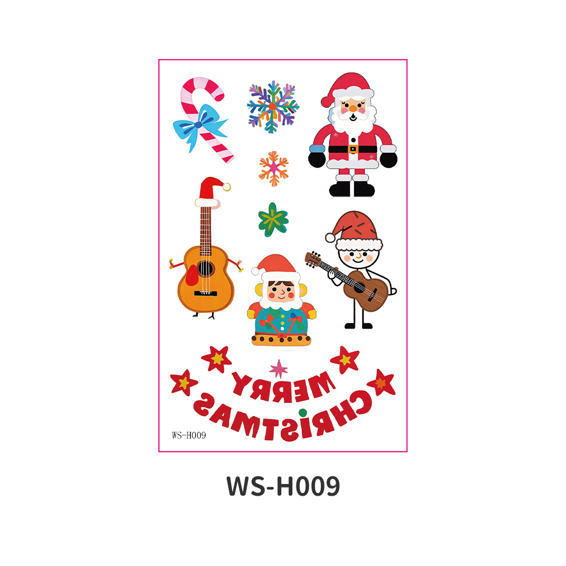 Picture of New Christmas Tattoo Sticker Children Cartoon Holiday Party Atmosphere Eco-friendly Waterproof Face Sticker Elk Tattoo Sticker
