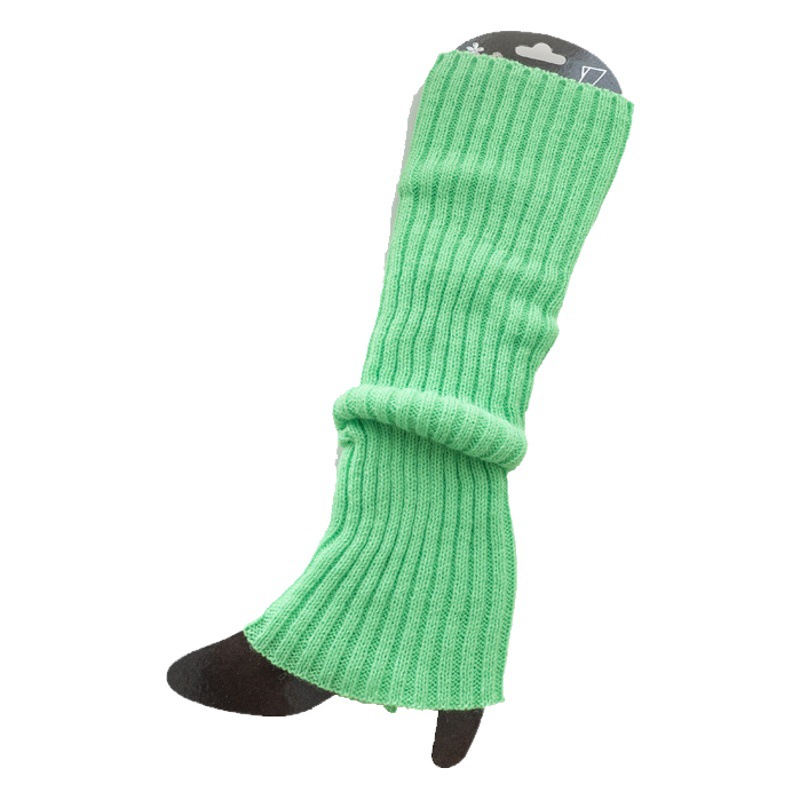 In stock fluorescent color striped knitted socks adult candy color pile socks party autumn and winter cocktail party socks bright color