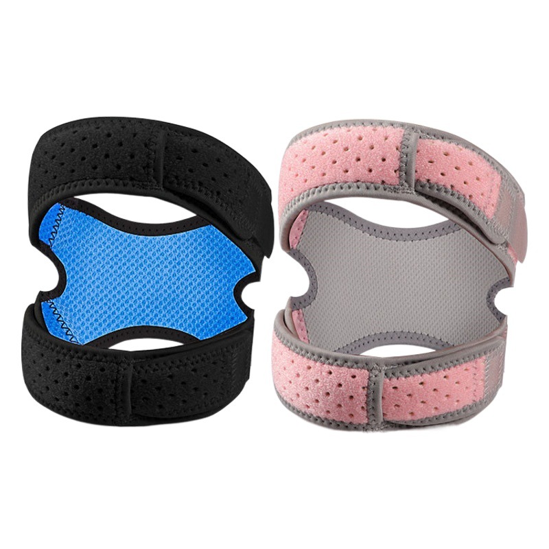 New Double Channel Patella Knee Pad OK Cloth Breathable Patella with Double Silicone Adjustable Tennis Rope Knee Cover