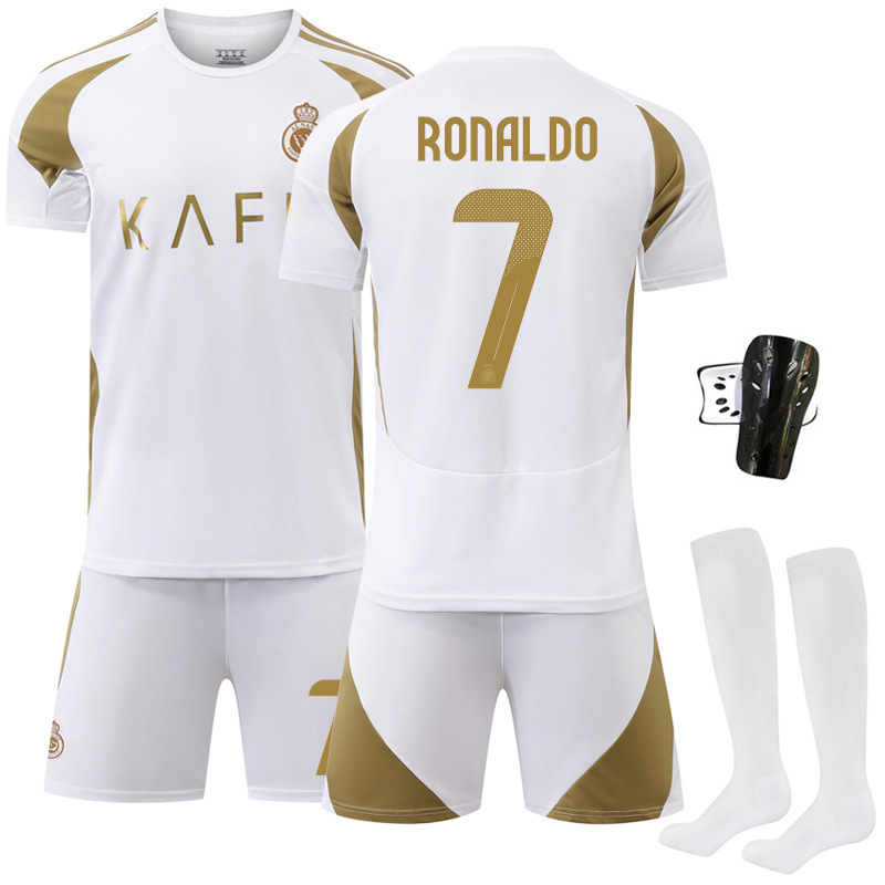 Picture of 2425 Riyadh Victory 2 Away New No.7 Ronaldo Football Uniform suit Saudi League White Jersey Children