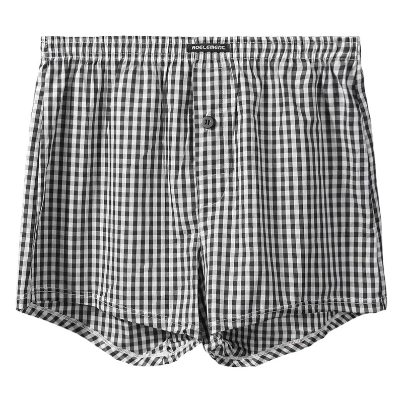 Men's Underwear Cotton Plaid Japanese Style Boxer Aro Pants Summer Cotton Breathable Pajama Pants Cotton Boxer Shorts