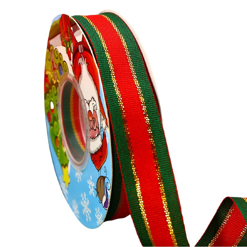 Christmas Ribbon Red and Green Silk Ribbon Satin Ribbon Polyester Ribbon Holiday Decoration DIY Baking Packaging Ribbon Creative DIY
