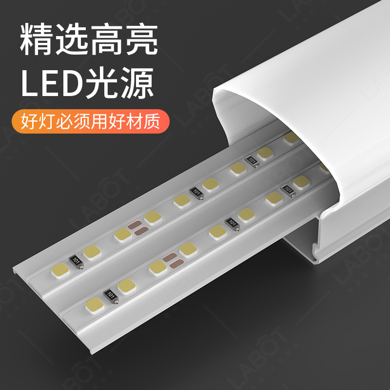 Picture of IP65 outdoor waterproof and moisture-proof workshop cold storage bathroom ceiling lighting purification tube LED three-proof lamp strip lamp
