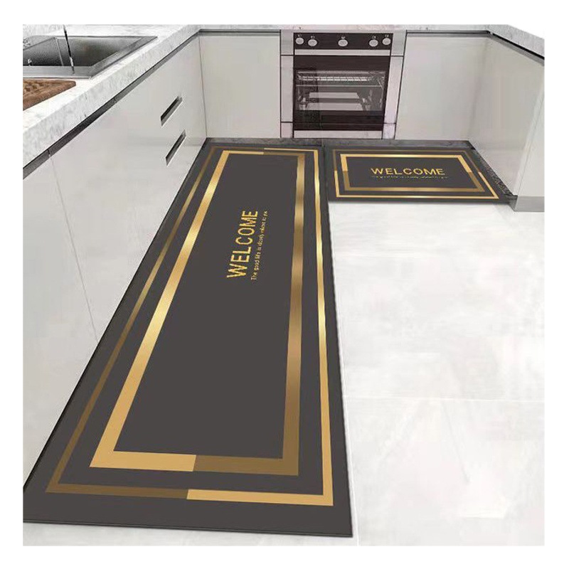Factory wholesale modern simple wind kitchen floor mat waterproof and oil-proof foot mat for door entry dirty-resistant absorbent non-slip mat