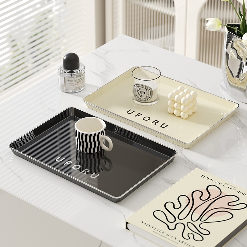 Modern Simple Tray Tea Tray Tray Living Room Bedroom Cafe Hotel Model Room Tray Tea Tray Tray