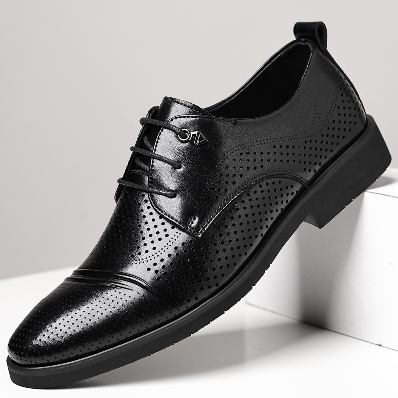 Leather shoes men's 2025 summer new plus size cross-border fashion Derby shoes business formal men's shoes a generation of hair