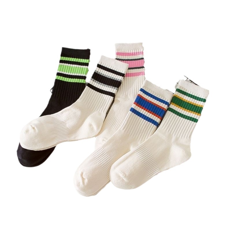Socks Women's Ins Trendy All-Match Long Tube Korean Style Stitching Trendy Socks Japanese Style High-Value Mori Style Internet Celebrity Sports Mid-Size Socks
