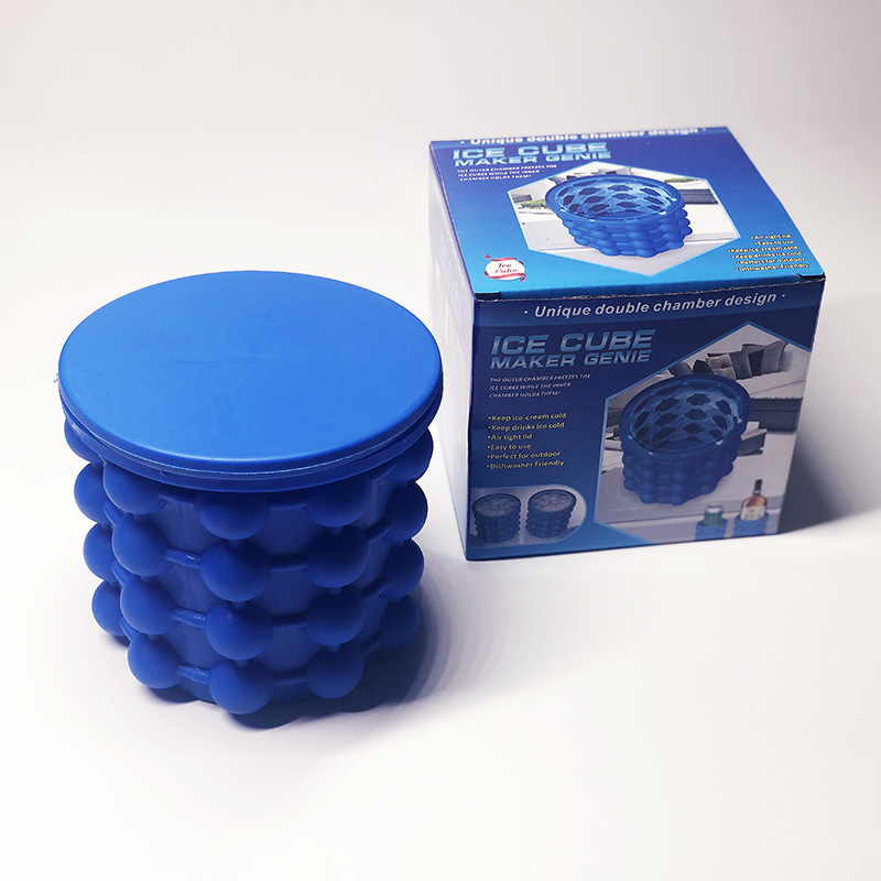 Picture of Cross-Border Spot Silicone Ice Bucket Ice Cup Silicone Ice Cube Round Large Silicone Ice Wine Bucket Grids Manufacturer