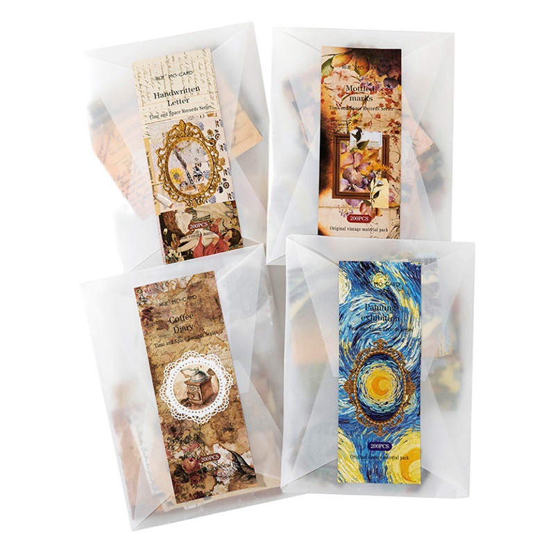 Mo Mo Mo Material Bag Time and Space Letters Series Literature and Art Retro Style Hand Account diy Decoration Collage Base Paper 4