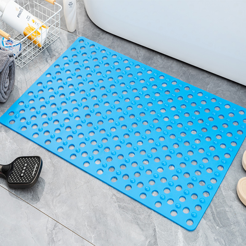 Picture of Square Anti-slip Mat Bathroom Mat Bath Anti-fall Environmental Protection Household Shower Room Suction Cup Floor Mat Bathroom Massage Foot Mat